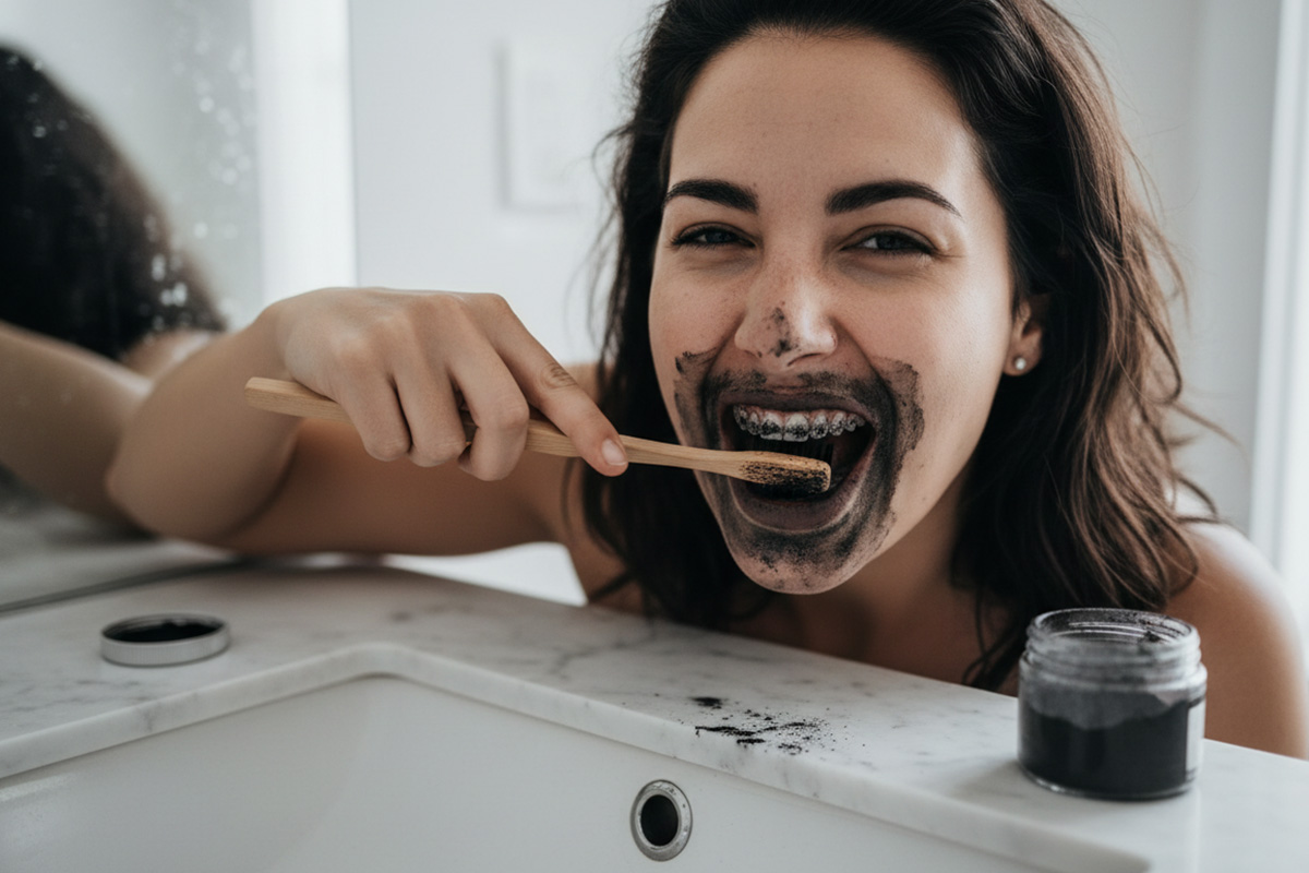 carbon activado Cosmodent Candelaria - Clínica Dental en Tenerife | ¿Blanquear los dientes en casa? La verdad sobre el carbón activado y la cáscara de plátano